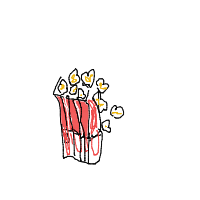 popcorn overflowing drawing by saro in Artbitrator