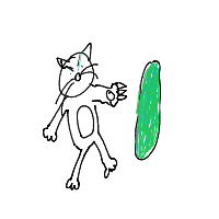cat vs cucumber drawing by cabbages in Artbitrator