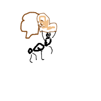 ant carrying giant crumb drawing by saro in Artbitrator