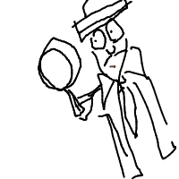 detective with magnifying glass drawing by saro in Artbitrator
