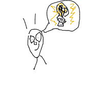 light bulb moment drawing by saro in Artbitrator