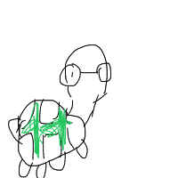 turtle with glasses drawing by haileyt in Artbitrator