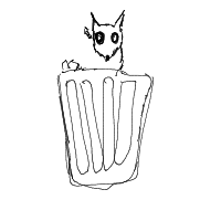 raccoon trash panda drawing by cabbages in Artbitrator