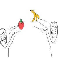 food fight drawing by kroket in Artbitrator