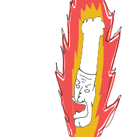 chef on fire drawing by kroket in Artbitrator