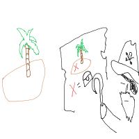 pirate finding treasure drawing by kroket in Artbitrator