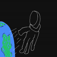 astronaut floating away drawing by kroket in Artbitrator