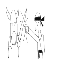 ninja vs viking drawing by kroket in Artbitrator