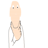 hand on chin drawing by kroket in Artbitrator
