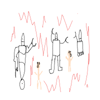 robot apocalypse drawing by kroket in Artbitrator