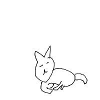 sleeping cat drawing by sakura1o1 in Artbitrator