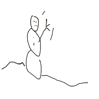 waving snowman drawing by conoo2 in Artbitrator