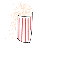popcorn overflowing drawing by conoo2 in Artbitrator