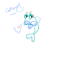 grumpy fish drawing by nzzzzzzzzzzzz in Artbitrator