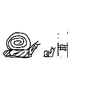 snail racing drawing by xczxcfzxc in Artbitrator