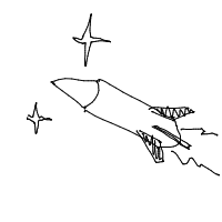 rocket ship drawing by keraz in Artbitrator