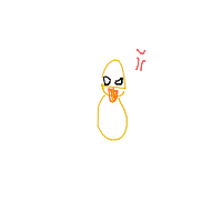 angry duck drawing by miranzinha in Artbitrator
