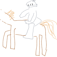 knight riding a horse drawing by ms-d-atkal in Artbitrator