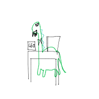 dinosaur in modern office drawing by miranzinha in Artbitrator