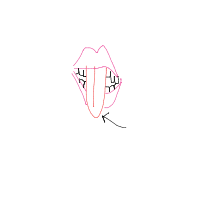 tip of tongue drawing by miranzinha in Artbitrator