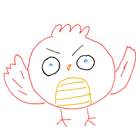 angry bird drawing by yourartistkim247 in Artbitrator