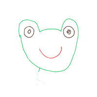 happy frog drawing by yourartistkim247 in Artbitrator