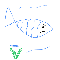 grumpy fish drawing by yourartistkim247 in Artbitrator