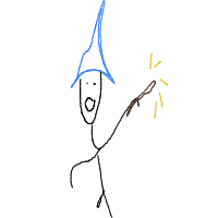 wizard casting spell drawing by wando004 in Artbitrator