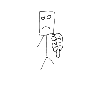 thumbs down drawing by cabbages in Artbitrator
