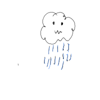 rain cloud drawing by cabbages in Artbitrator