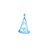party hat drawing by cabbages in Artbitrator