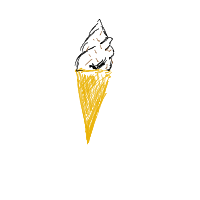 ice cream cone drawing by cabbages in Artbitrator