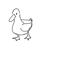 duck leading ducklings drawing by biodroxyl in Artbitrator