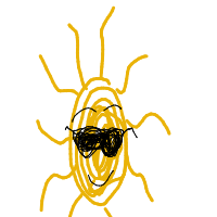 sun wearing sunglasses drawing by taya in Artbitrator