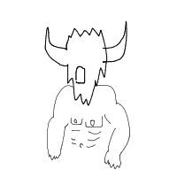 minotaur drawing by kroket in Artbitrator