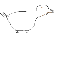 angry duck drawing by runby in Artbitrator