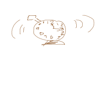 alarm clock ringing drawing by runby in Artbitrator