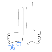 cold feet drawing by menna in Artbitrator