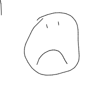sad face drawing by alessatabea in Artbitrator