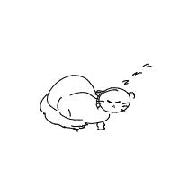 sleeping cat drawing by myself436 in Artbitrator