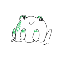 happy frog drawing by myself436 in Artbitrator