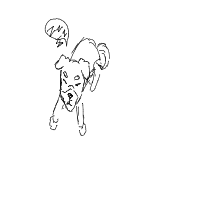 sleepy dog drawing by lovestruck in Artbitrator