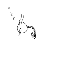 sleeping cat drawing by niconiconi in Artbitrator