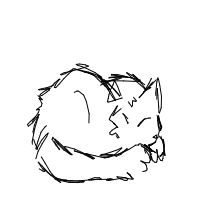 sleeping cat drawing by fatim3456 in Artbitrator