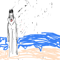 vampire at beach drawing by lamar in Artbitrator