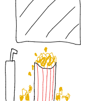 popcorn overflowing drawing by s_wils in Artbitrator