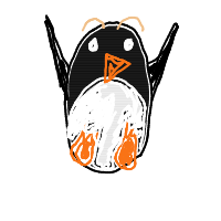excited penguin drawing by salyr in Artbitrator
