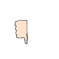 thumbs down drawing by boislippy in Artbitrator