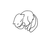 sleeping cat drawing by anya228 in Artbitrator