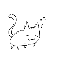sleeping cat drawing by aceyfreak in Artbitrator